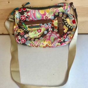 LILY BLOOM Multicolor Floral Polyester Vinyl Bag